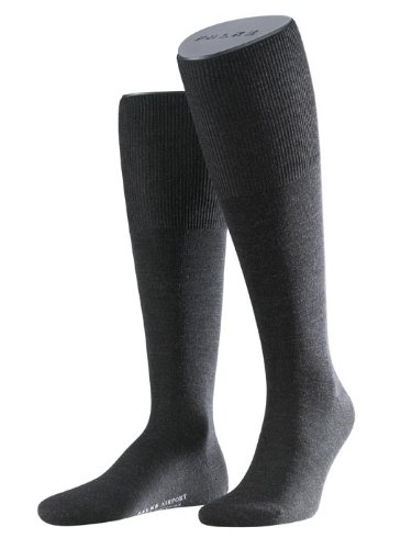 FALKE Airport Kniestrumpf 15435 Herren KnieStrmpfe, Gr. 47-48, Grau (anthra. mel) Preisvergleich