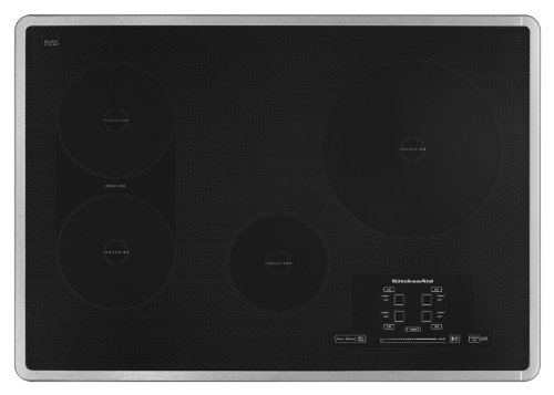 KitchenAid Architect Series II KICU509XSS 30 Induction Cooktop 4 Elements, Bridge Element