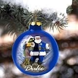 Duke Blue Devils Hand Painted Art Glass Ornament