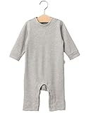 Angeliebe エンジェリーベ ワッフル ロンパース 60 ～ 70 杢 グレー