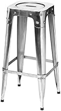 Premier Housewares 2403823 Aviator Tabouret de Bar Argent antique