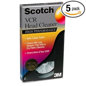 Scotch High Performance VCR Head Cleaner (Pack of 5)