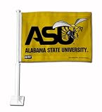 Alabama State Hornets Gold Background Car Flag