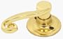 Scroll Dummy Lever Adjustable Polished Brass Left Handed