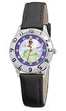 Disney Kids’ The Princess and The Frog Time Teacher Black Leather Watch #D870S006