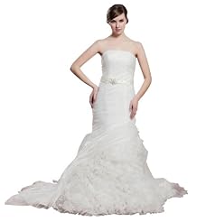 Strapless Lace Beaded Mermaid Satin Prom Dress 