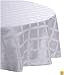 Lenox Laurel Leaf 70-by-86-Inch Oval Tablecloth, Platinum