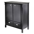 Timber Cabinet With Drawers - Black