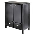 Timber Cabinet With Drawers - Black