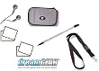 DreamGear Zip-Around Case, Headphones, Precision Silver Stylus, 2 Top & 2 Bottom Screen Protectors & Black Wrist Lanyard Bundle Set