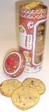 Gourmet Food : Scott's Cakes 1 lb. Almond Cookies in a Christmas Gingerbread Canister