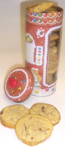 Scott's Cakes 1 lb. Almond Cookies in a Christmas Gingerbread Canister by Almond Pound Cake