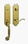 Baldwin 85350.003.RENT Manchester Emergency Exit Handleset with Wave Lever, Lifetime Polished Brass