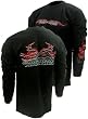 Burning Logo Long Sleeve Black Tee