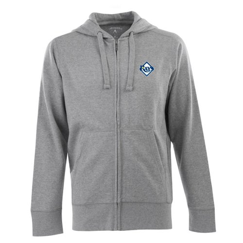 Tampa Bay Rays Signature Full Zip Hooded Sweatshirt (Grey) - X-Large