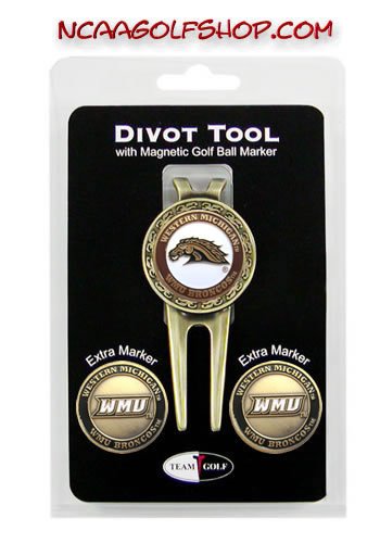 Western Michigan Broncos Divot Tool Ball Marker Set Tg3