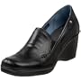 Rockport Women's Mary Ann Way Wedge Slip-On,Black Leather,5.5 M US