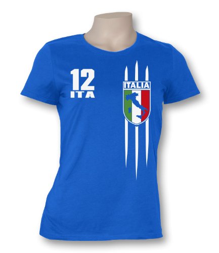 Luckja Damen T-Shirt WM 2014 Italien Trikot Fanshirt