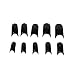 ReNext 500 French Acrylic False Artificial Tips Nail Art (Black)