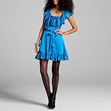 IMAGE OF Betsey Johnson Azure Charmeuse Wrap Dress