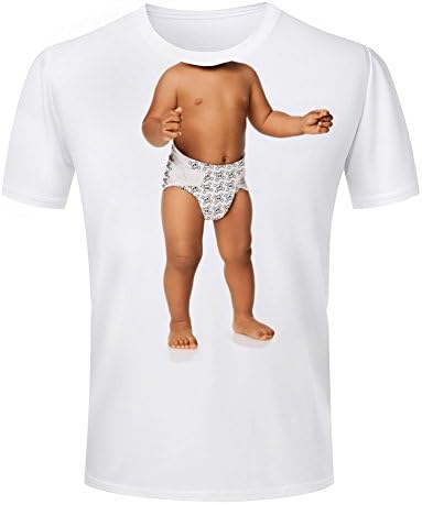 Cute Baby 3D Printing Fitted Men Tee Shirts New Arrival