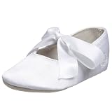 Ralph Lauren Layette Briley Ballerina Flat (Infant/Toddler),White Satin,4 M US Toddler