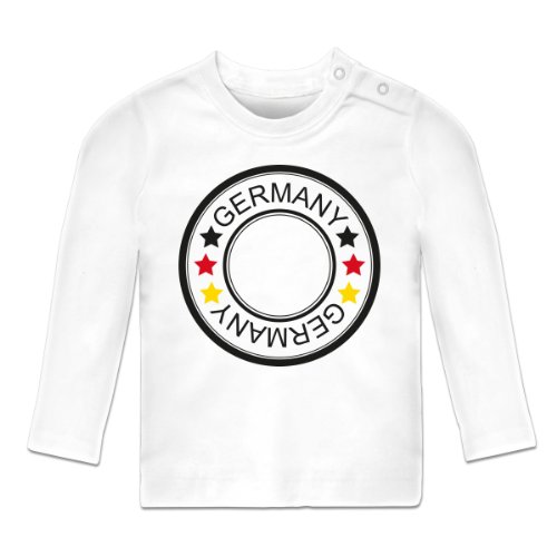 EM Logo Deutschland Trikot Fan Baby Langarmshirt by Shirtcity