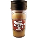 NFL Football Team Logo Vortex 16 Ounce Acrylic Travel Tumbler Glass - San Francisco 49ers