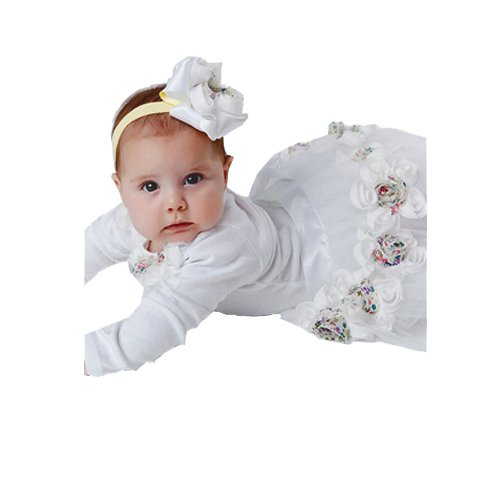 Tutu Moi Infant Girls Cute White Tulle Tutu Outfit 18M