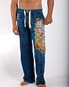 Ed Hardy Lounge Flaming Tiger Jersey Pants