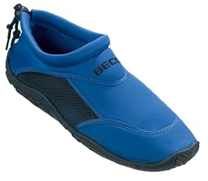BECO - Herren / Damen Aquaschuhe Surfschuhe Strandschuhe Badeschuhe (37, Blau-Schwarz)