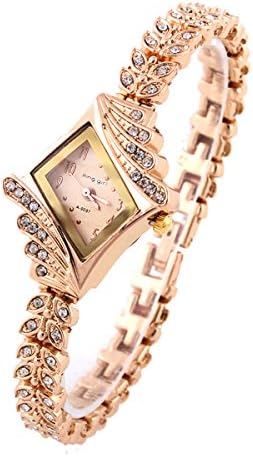 Women's Rhinestone Quartz Luxury Wrist Bracelet Watches Rose Gold