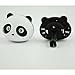 TOOGOO(R) 2 Pcs Black White Panda Shaped Car Air Freshener Perfume w Two Clips