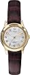 Timex Women's Elevated Classics T21693 Brown Leather Quartz Watch with Mother-Of-Pearl Dial