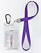 VAS Waterproof Cruise N Travel Cash, ID, Credit / Debit Card & Key Holder - PURPLE Deluxe Lanyard #5 Carabiner With RFID Protection -