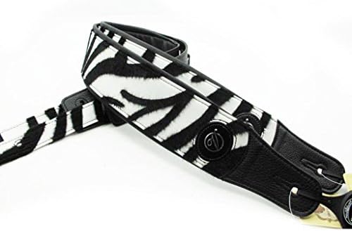 Top Quality Zebra Genuine Leather Comfortable Guitar Shoulder Strap Bass Strap