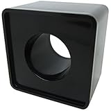 LittleTiger&reg; Black ABS Mic Microphone Interview Square Cube Logo Flag Station 3.6cm