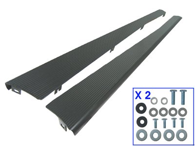 BILLET ALUMINUM RUNNING BOARDS, SATIN BLACK, LEFT AND RIGHT