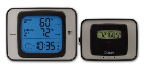 Taylor Weatherguide 1526  Wireless Indoor/Outdoor Thermometer with Remote Sensor, Hygrometer & Atomic Clock