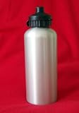 Kitchen & Housewares : CASA 500ml ALUMINIUM MATALIC SILVER SPORTS BOTTLE