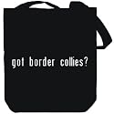 Canvas Tote Bag Black " Got Border Collies? " Dogs