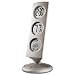 Bedol Three Tier World Time Clock/18 time zones/Silver