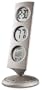 Bedol Three Tier World Time Clock/18 time zones/Silver