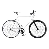 Retrospec Fixie Beta Series Skunk Fixed Gear Single Speed Urban Road Bike (White/Black)
