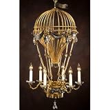 Air-balloon Chandelier In Antiqued Goldleaf Bc7738