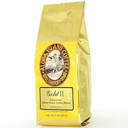 Aloha Island Gold Kona Coffee Blend, 8 Oz Whole Bean