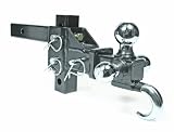 Camco 48465 Adjustable Tri-Ball Ball Mount with Hook