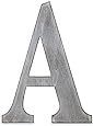 The Lucky Clover Trading  "A" Wood Block Letter, 14" L, Charcoal Grey