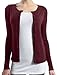 LE3NO Womens Basic Round Neck Fine Knit Cardigan