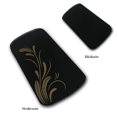 Handywelt-Niefern Handy Tasche Handytasche in Schwarz-Gold f. Samsung S5230 Star